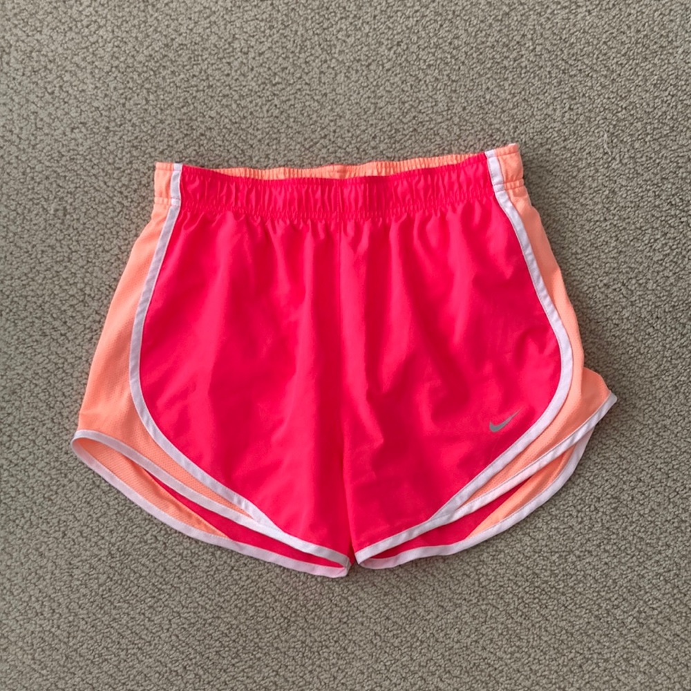 Nike Tempo Shorts Dri-Fit Swoosh Lined Coral Pink Small Running Bottoms Like New